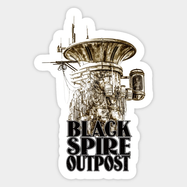 Black Spire Outpost Sticker by swgpodcast